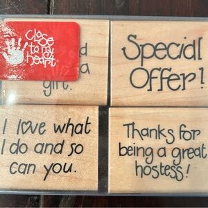 Wooden Stamp Set - Hostess